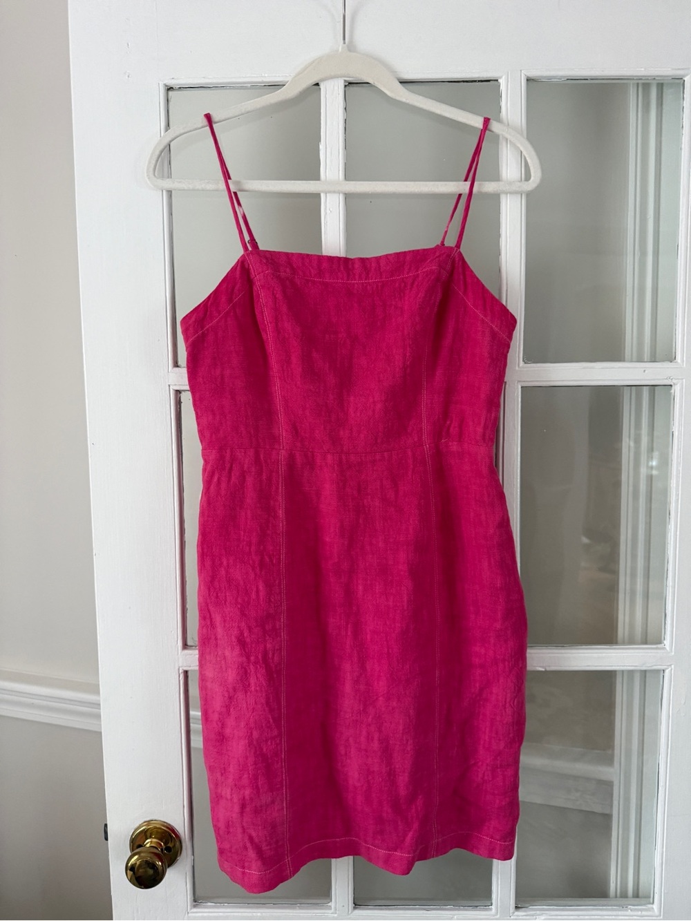 ASTR Pink Spaghetti-Strap Linen Dress
